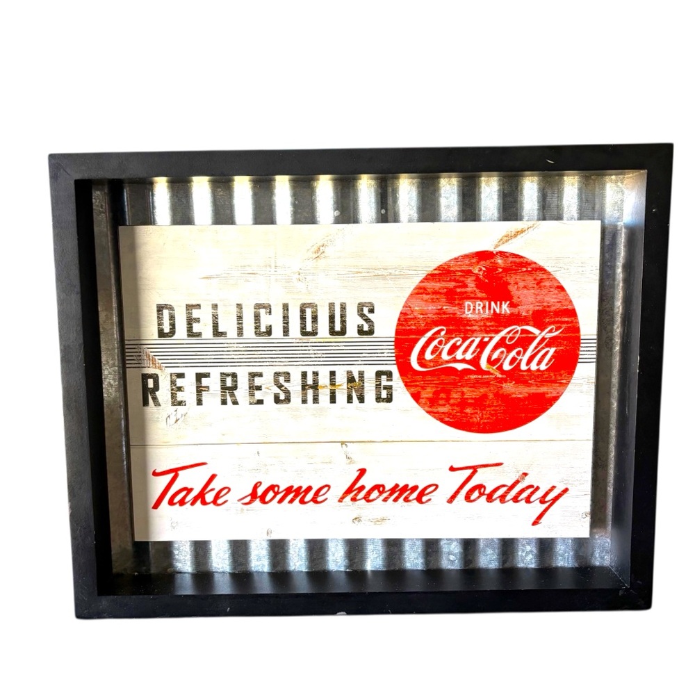 Coca-Cola Wall Sign with Red Logo